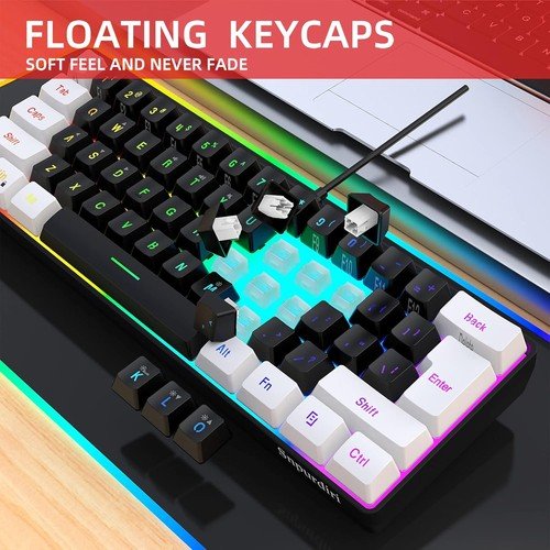Buy 60% Wired Gaming Keyboard 61 Keys RGB Backlit Ultra-Compact Small for PC Mac – Best Price & Deal - Image 142