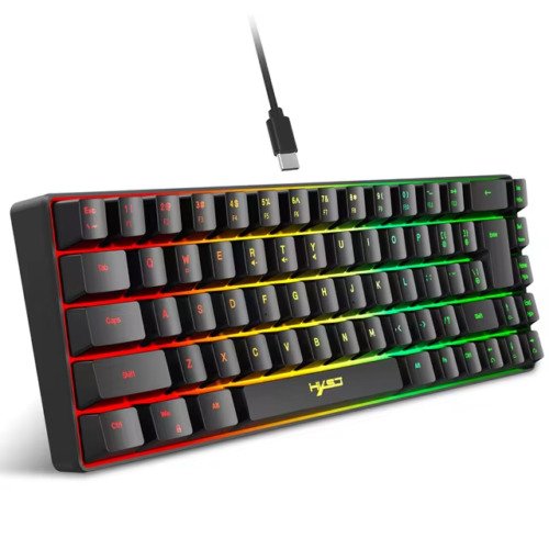 Buy 60% Wired Gaming Keyboard 61 Keys RGB Backlit Ultra-Compact Small for PC Mac – Best Price & Deal - Image 153