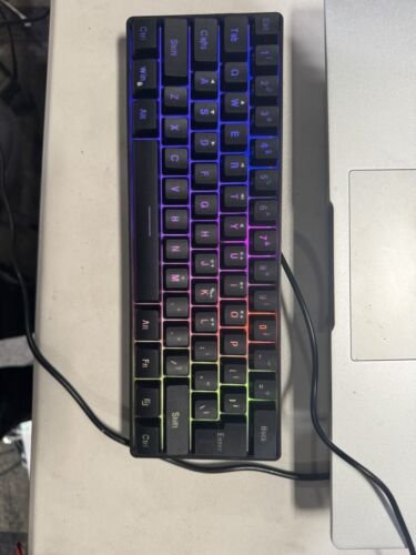 Buy 60% Wired Gaming Keyboard 61 Keys RGB Backlit Ultra-Compact Small for PC Mac – Best Price & Deal - Image 159