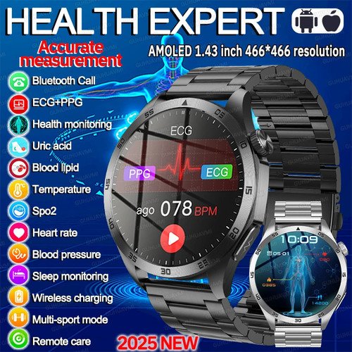 Buy ECG+PPG Bluetooth Call Smart Watch Laser Health Blood Pressure Fitnes USA Seller – Best Price & Deal - Image 14