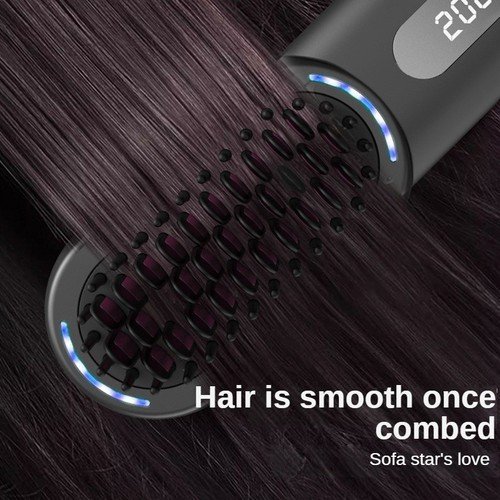 Buy Cordless Hair Straightener Brush Negative Ion Comb Hair Straightener for Women – Best Price & Deal - Image 10