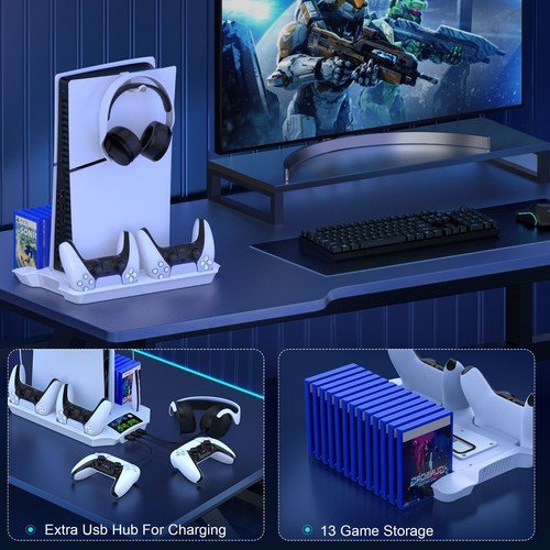 Buy PS5 Cooling Station Accessories Vertical Stand for PS5 Slim&PS5 Digital/Disc – Best Price & Deal - Image 5