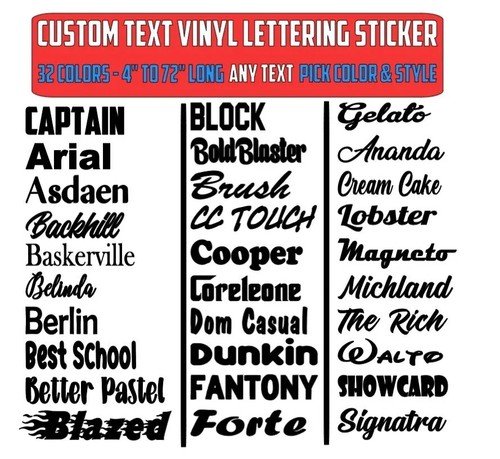 Buy Custom Text Vinyl Lettering Sticker Decal Personalized -ANY TEXT - ANY NAME - [2 – Best Price & Deal - Image 9