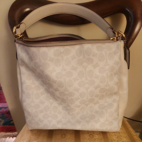 Buy Coach NWT Teri Shoulder Bag In Signature Canvas CV933 Gold/Sand/Chalk! – Best Price & Deal - Image 15