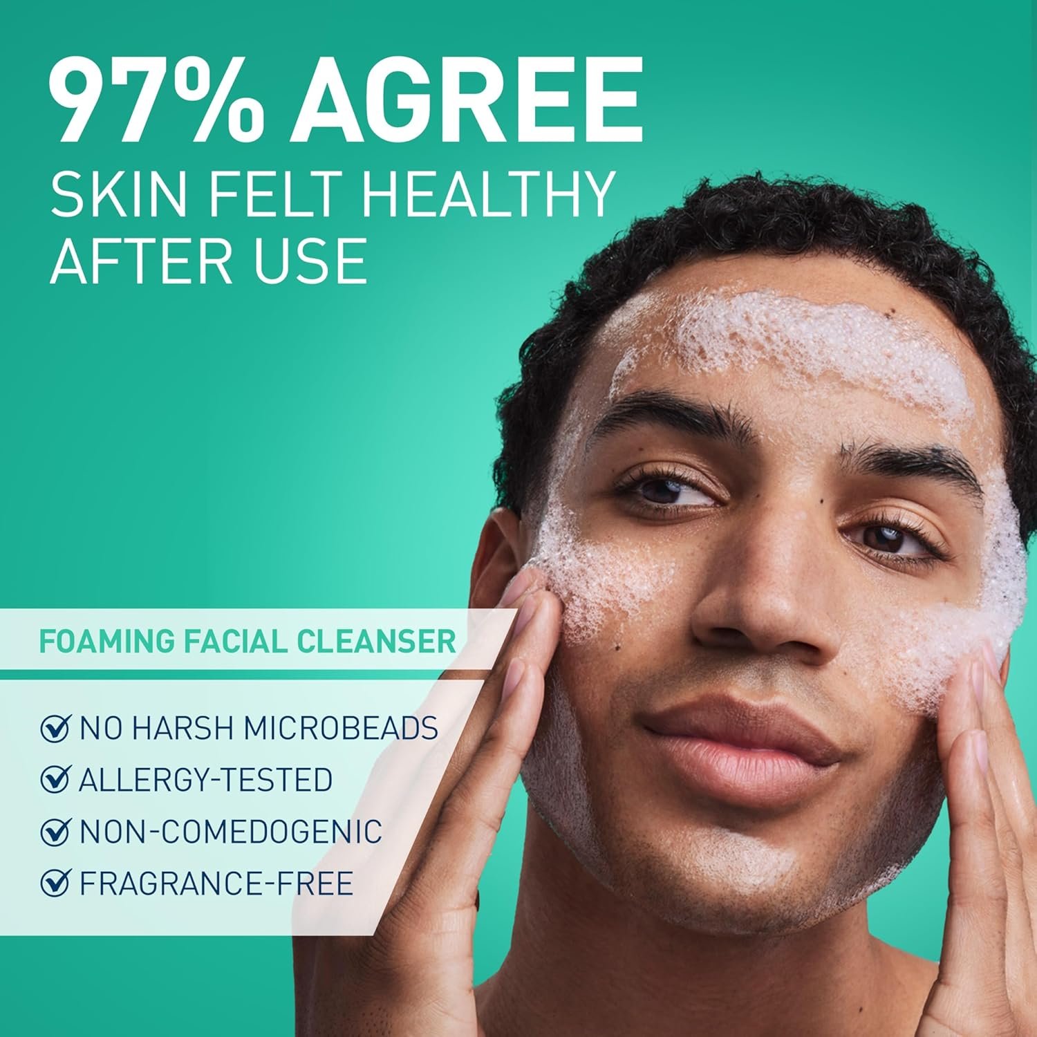 CeraVe Foaming Facial Cleanser, Daily Face Wash for Oily Skin, Hyaluronic Acid + Ceramides + Niacinamide, Fragrance Free & Paraben Free, Non-Drying Oil Control Face Wash, 19 Fluid Ounce - Image 5