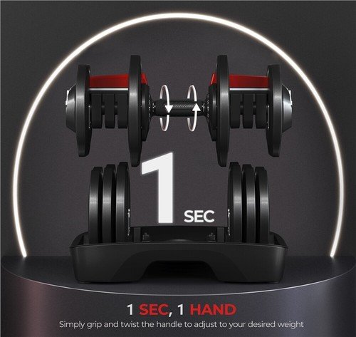 Buy Adjustable Dumbbell Set 28lb/40lb/52.5lb/90lb Weight Dumbbells Single/Pair – Best Price & Deal - Image 9