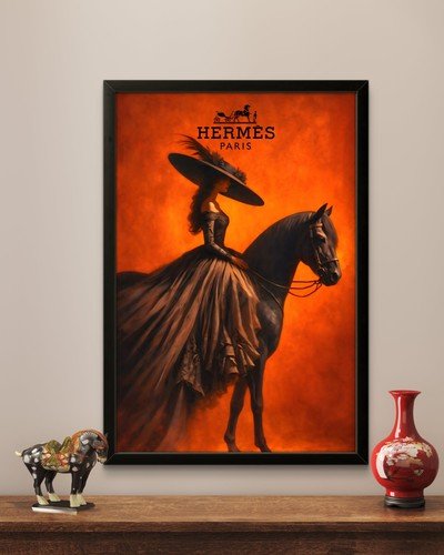 Buy Hermès Elegant Horse Fashion wall art home decor Canvas Poster Portrait Gallery – Best Price & Deal - Image 2
