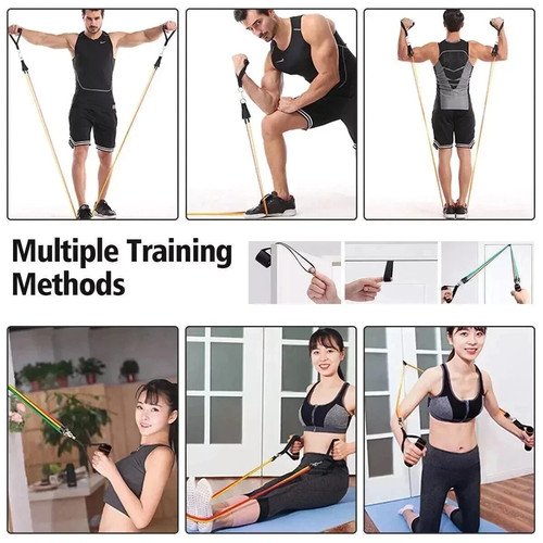 Buy 12 PCS Resistance Band Set Yoga Pilates Abs Exercise Fitness Tube Workout Bands – Best Price & Deal - Image 5