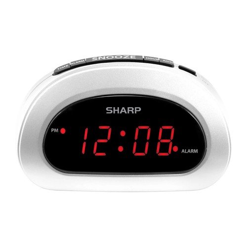 Buy Digital Sharp Alarm Clock, Cosmic Silver, Easy to Set Controls, Red LED Display – Best Price & Deal - Image 2