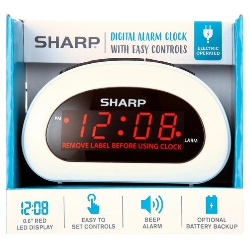 Buy Digital Sharp Alarm Clock, Cosmic Silver, Easy to Set Controls, Red LED Display – Best Price & Deal - Image 3