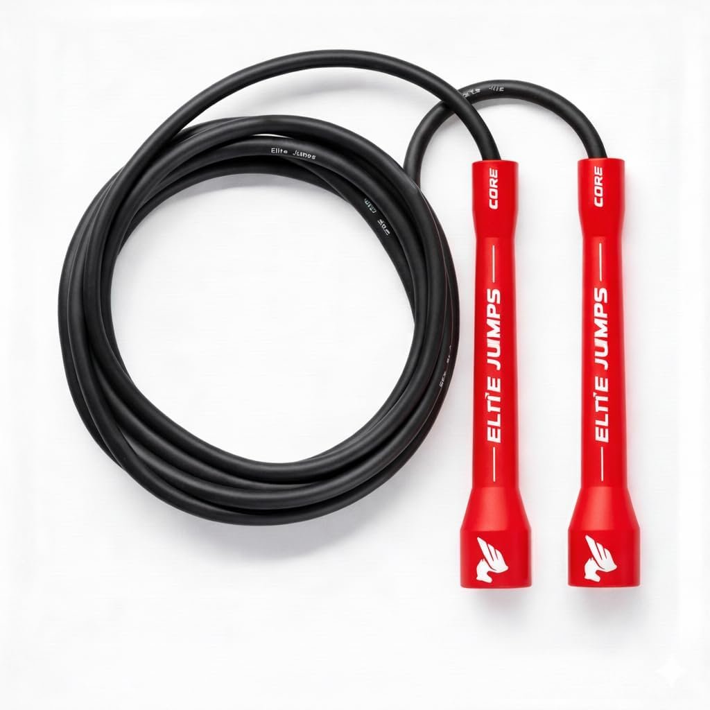 Elite Jumps Core Jump Rope - Indoor/outdoor adjustable jump rope for Training and Fitness PVC Skip Rope for Fitness - Unbreakable Handles with Tangle-Free Jumping Rope for Workout - Image 2