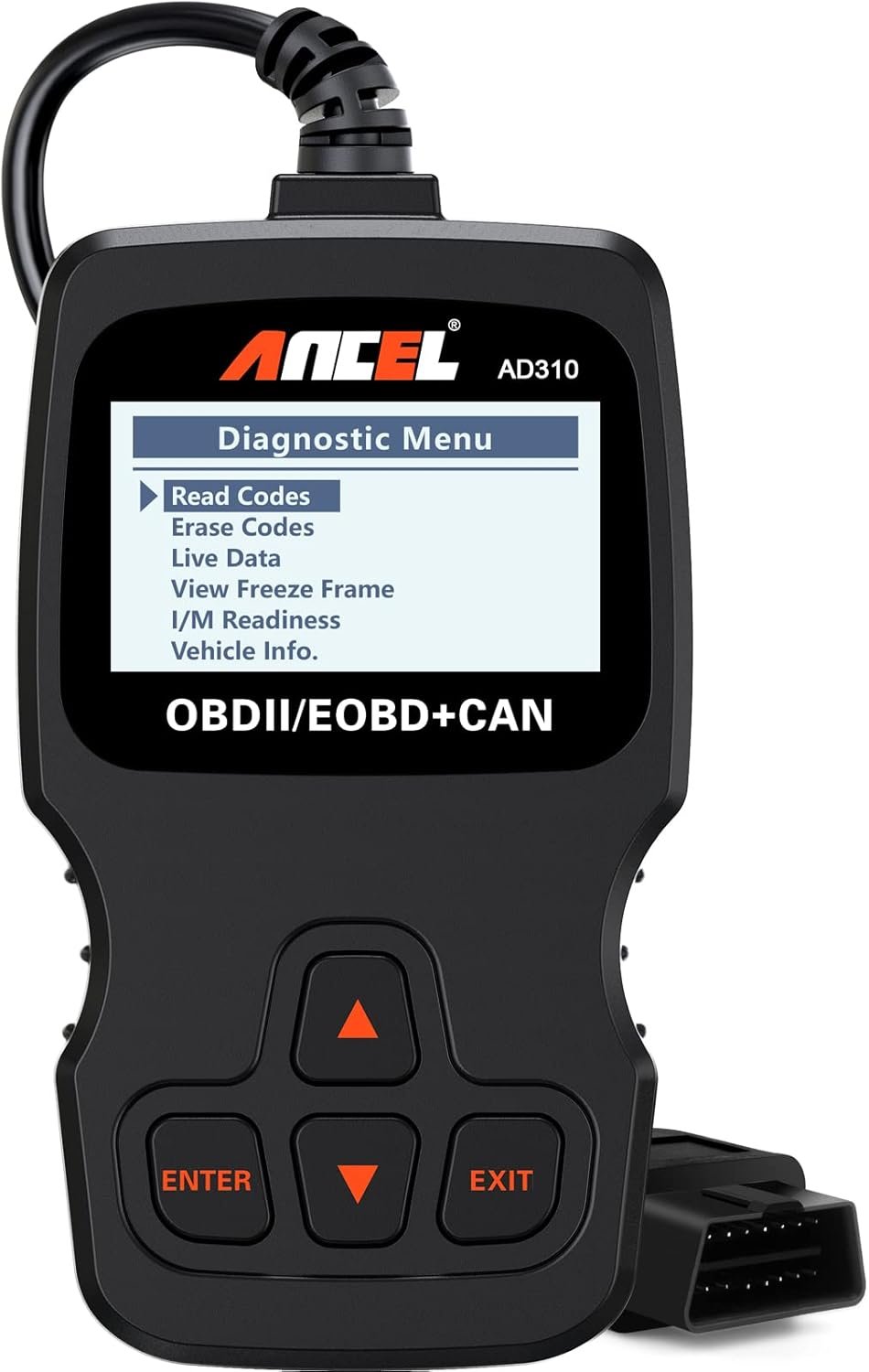 ANCEL AD310 Classic Enhanced Universal OBD II Scanner Car Engine Fault Code Reader CAN Diagnostic Scan Tool, Read and Clear Error Codes for 1996 or Newer OBD2 Protocol Vehicle (Black) - Image 2
