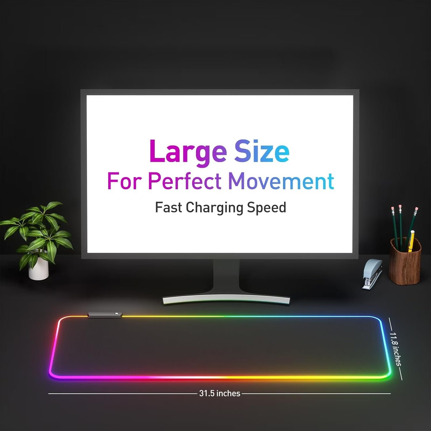 RGB Mousepad Led Mouse Pad, Large Mouse Pad,Led and Big Mouse mat - Image 3