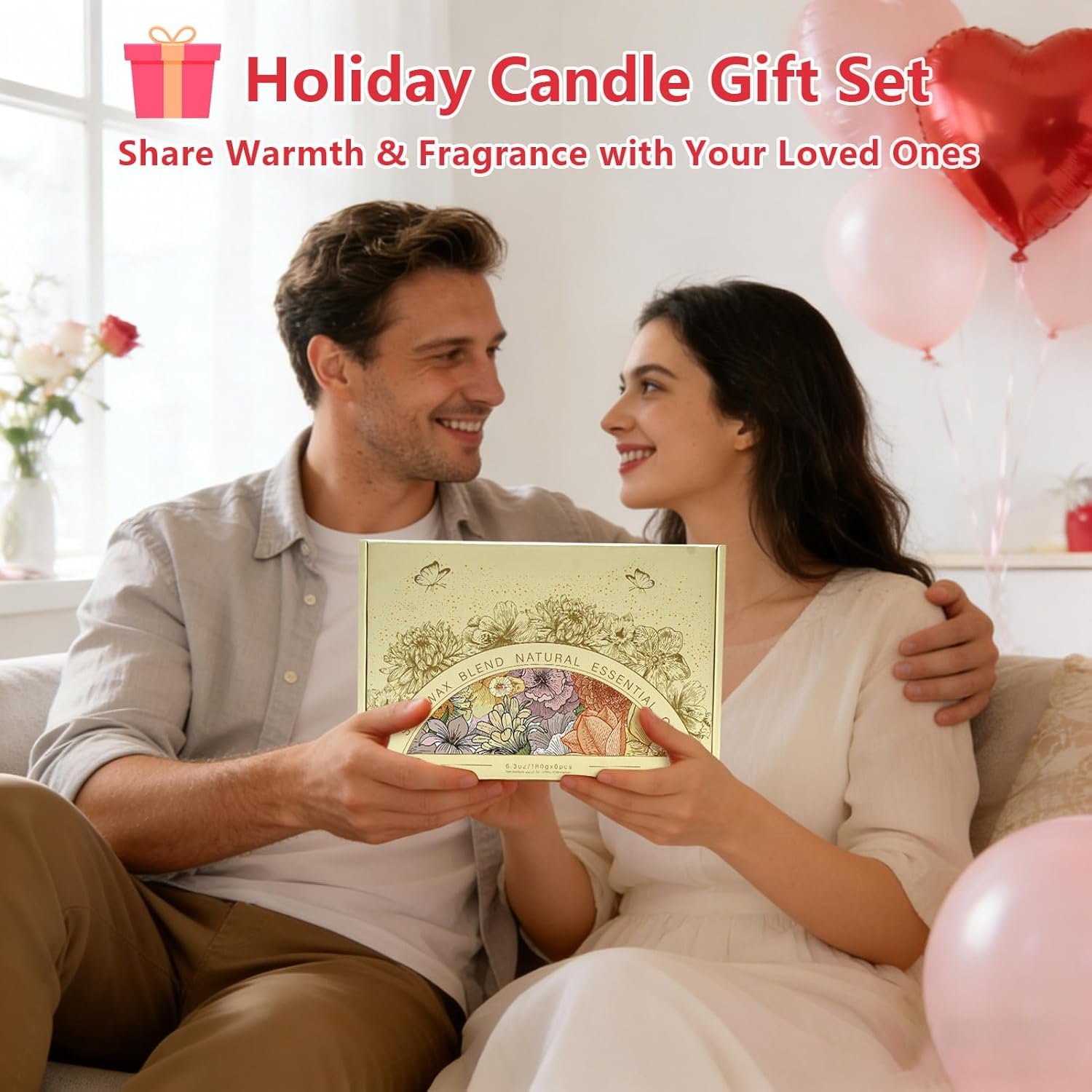 6 Pack Scented Candles Gift Set, Long Lasting Aromatherapy Candles for Home, 37.8 oz 300 Hour Burn, Lavender Jasmine Vanilla Sage Sandalwood Rose Eucalyptus Mint, Gifts for Women - Image 3