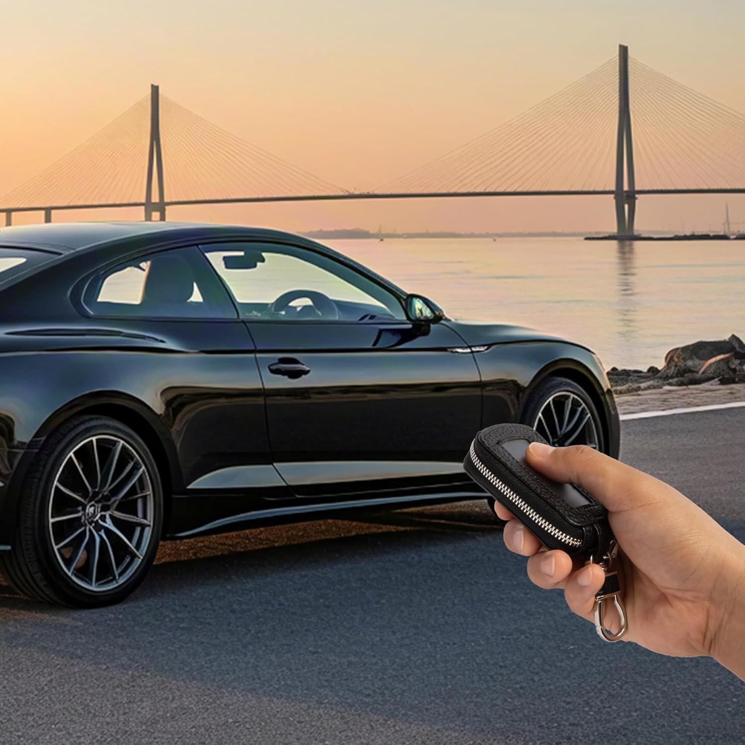 Yuoyar Premium Leather Key Fob Case - Universal Car Key Holder - Image 5