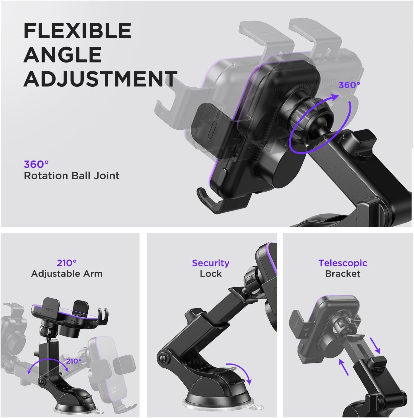 Wireless Car Charger,【7 Colored RGB Backlit】 Mosurr 15W Auto Clamping Phone Holders for Your car fit for iPhone 16 15 14 Mini Pro Max, Samsung Galaxy S25 Ultra S24 S23+, etc, Fathers Day for Gifts - Image 8