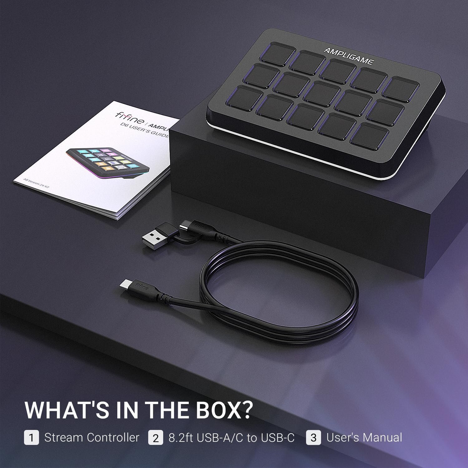 FIFINE AmpliGame Stream Controller with 15 Macro Keys, Streaming Keyboard with Trigger Actions in OBS/Twitch/YouTube/Streamlabs, Shortcut Buttons Keypad Works with Mac and PC-D6 - Image 10