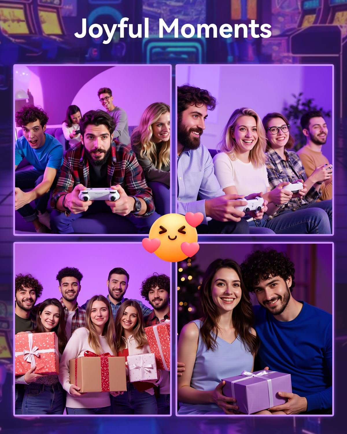 2026 Upgraded Retro Gaming Console, Retro Game Stick, 4K HD HDMI TV Game Stick, Built-in Classic Video Games, Plug & Play Game Console for TV 2 Wireless Controllers (Black) - Image 7