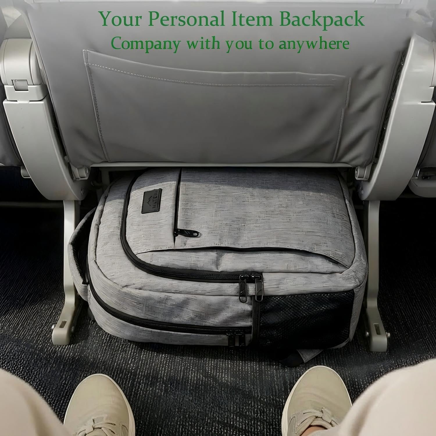 MATEIN Travel Laptop Backpack, Business Anti Theft Slim Sturdy Laptops Backpack Personal Item Bag, Water Resistant College School Computer Bag Gift for Men & Women Fits 15.6 Inch Notebook, Grey - Image 5