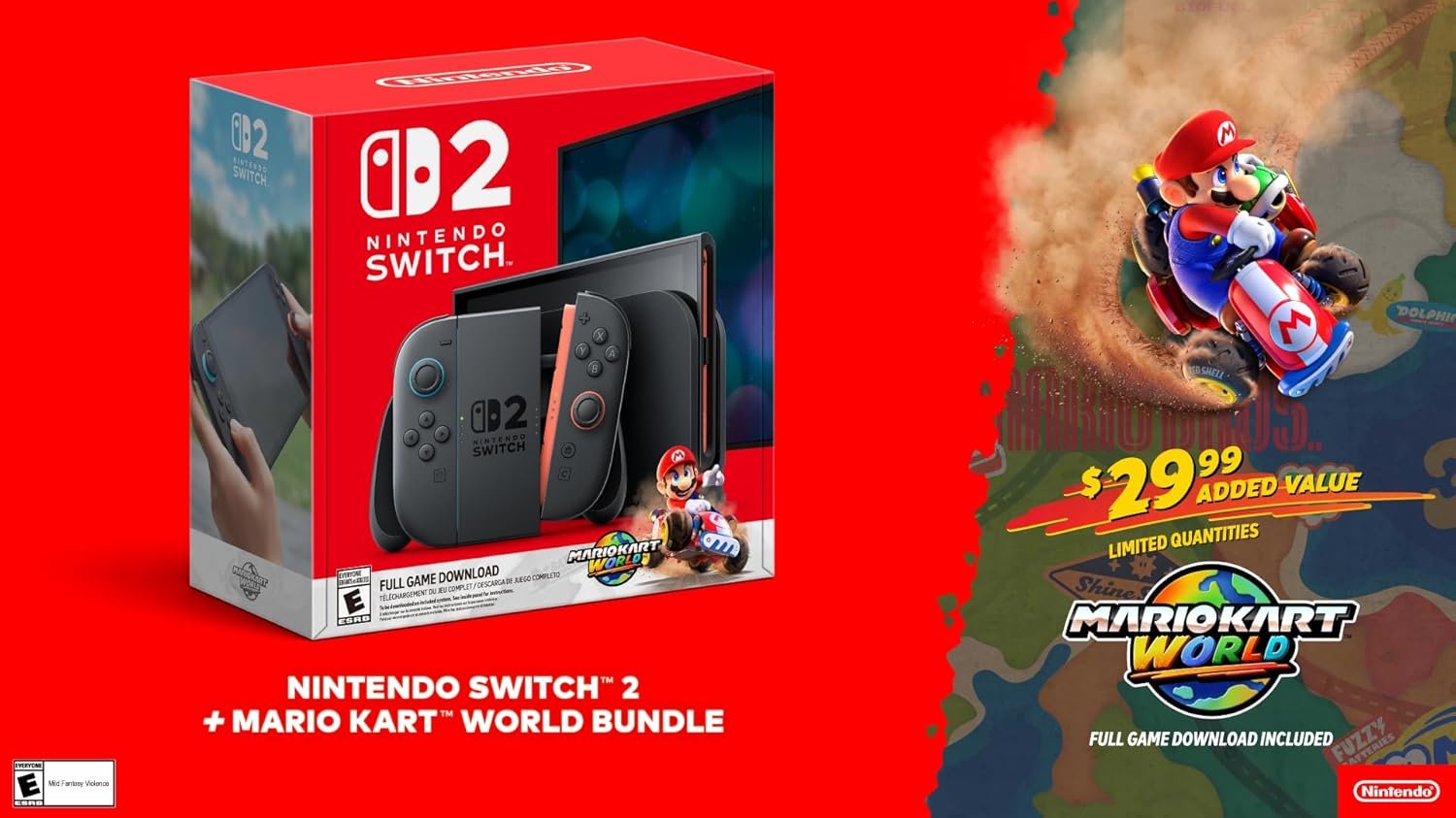 Nintendo Switch 2 + Mario Kart World Bundle - Image 3