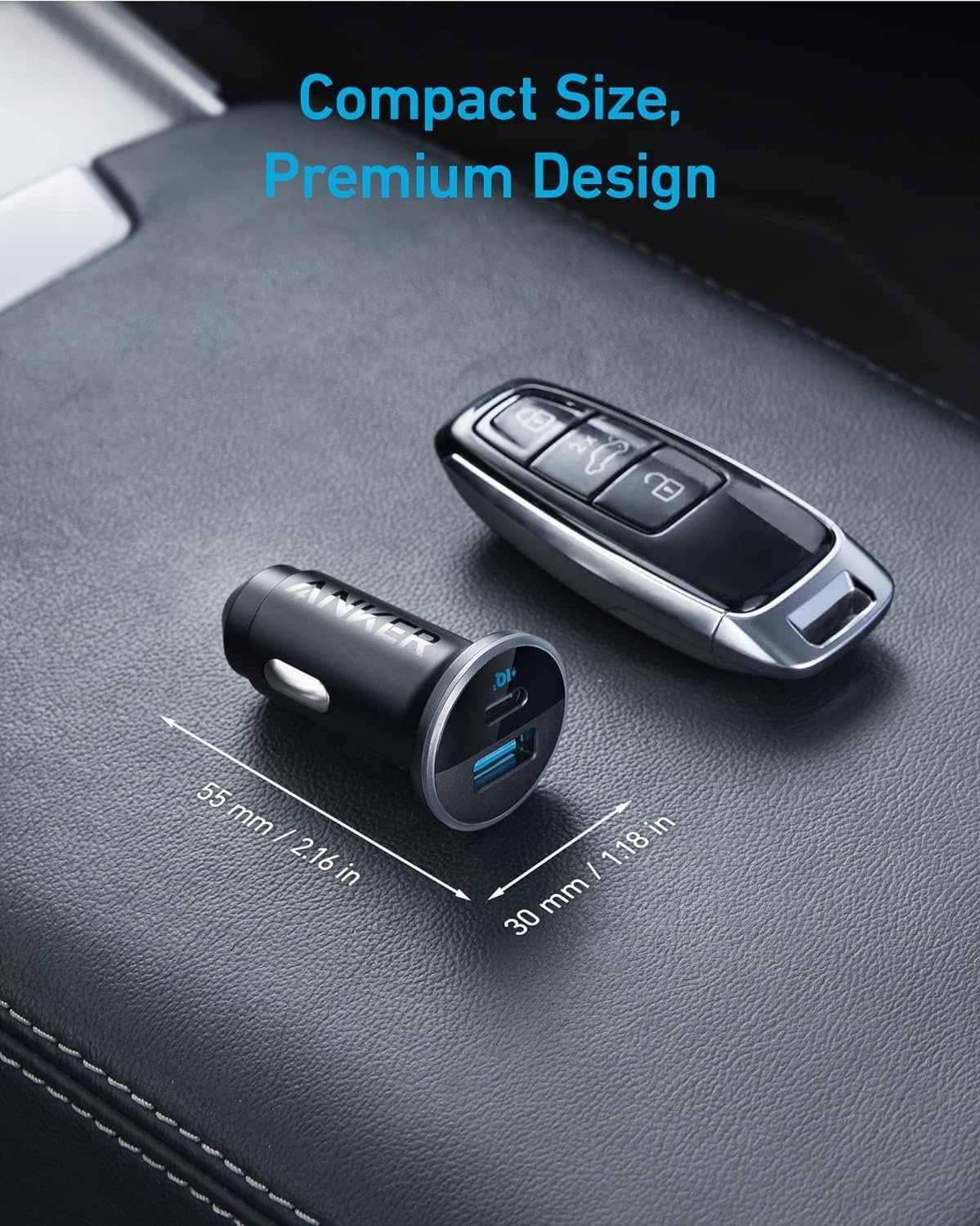 Anker 323 USB-C Car Charger Adapter, 52.5W Cigarette Lighter Charger with 30W PowerIQ 3.0 Fast Charging for iPhone 17/16/15/14/13/12 Series, Galaxy S25/24, Pixel - Image 7