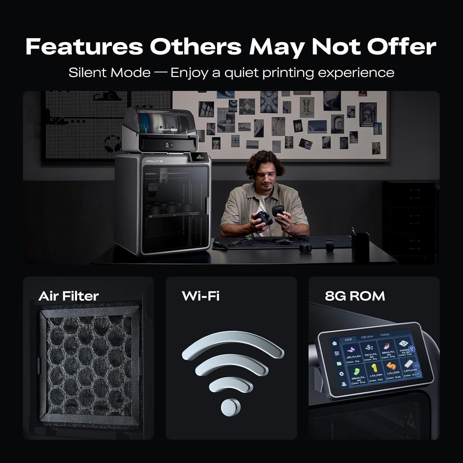 Creality K2 Combo 3D Printer, Multicolor Printing with CFS, Max 600mm/s Printing Speed, Smart Auto Leveling & Al Camera, Next-Gen Direct Drive Extruder, Build Volume 260 * 260 * 260mm - Image 9