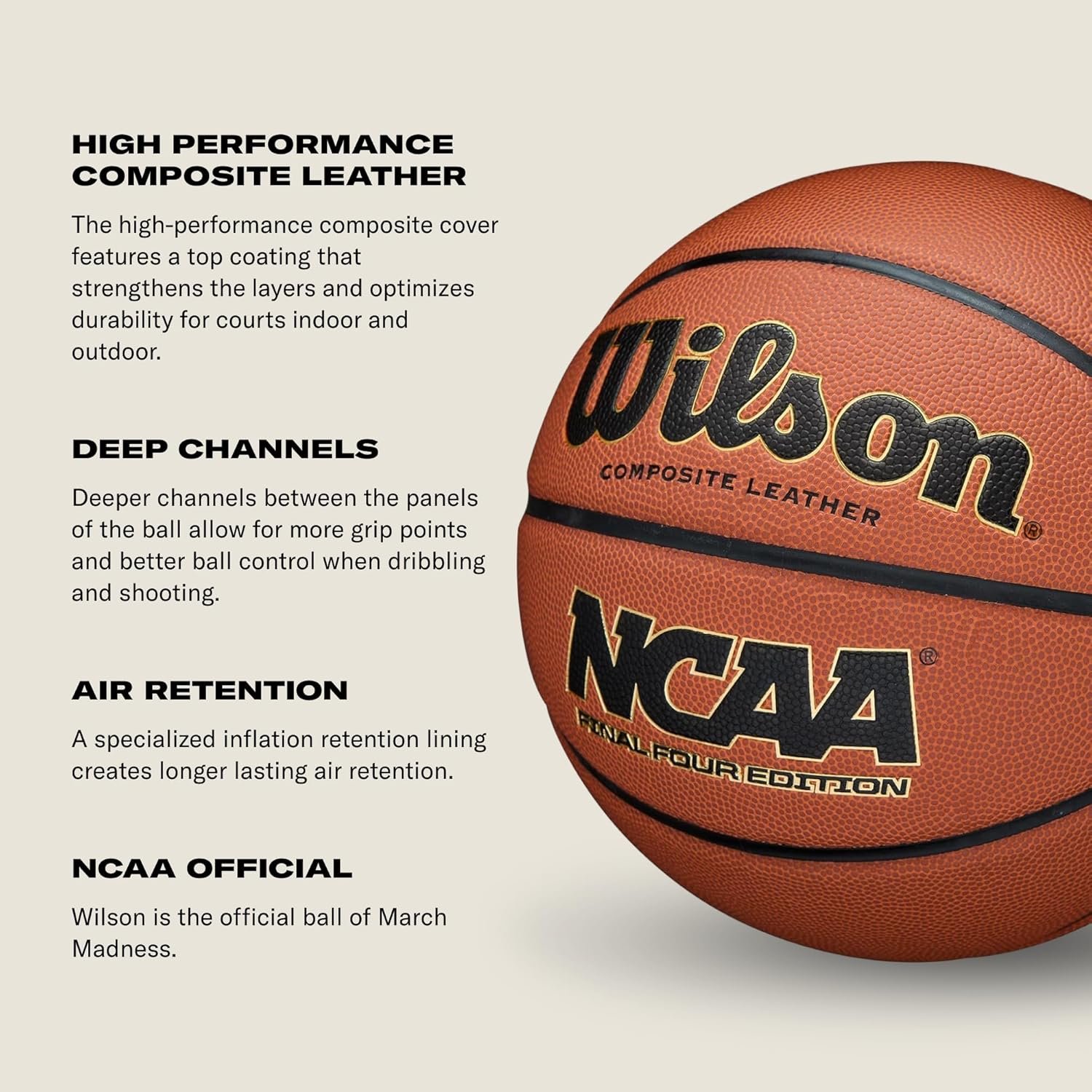 WILSON NCAA Final Four Basketball - 29.5" and 28.5" - Image 6