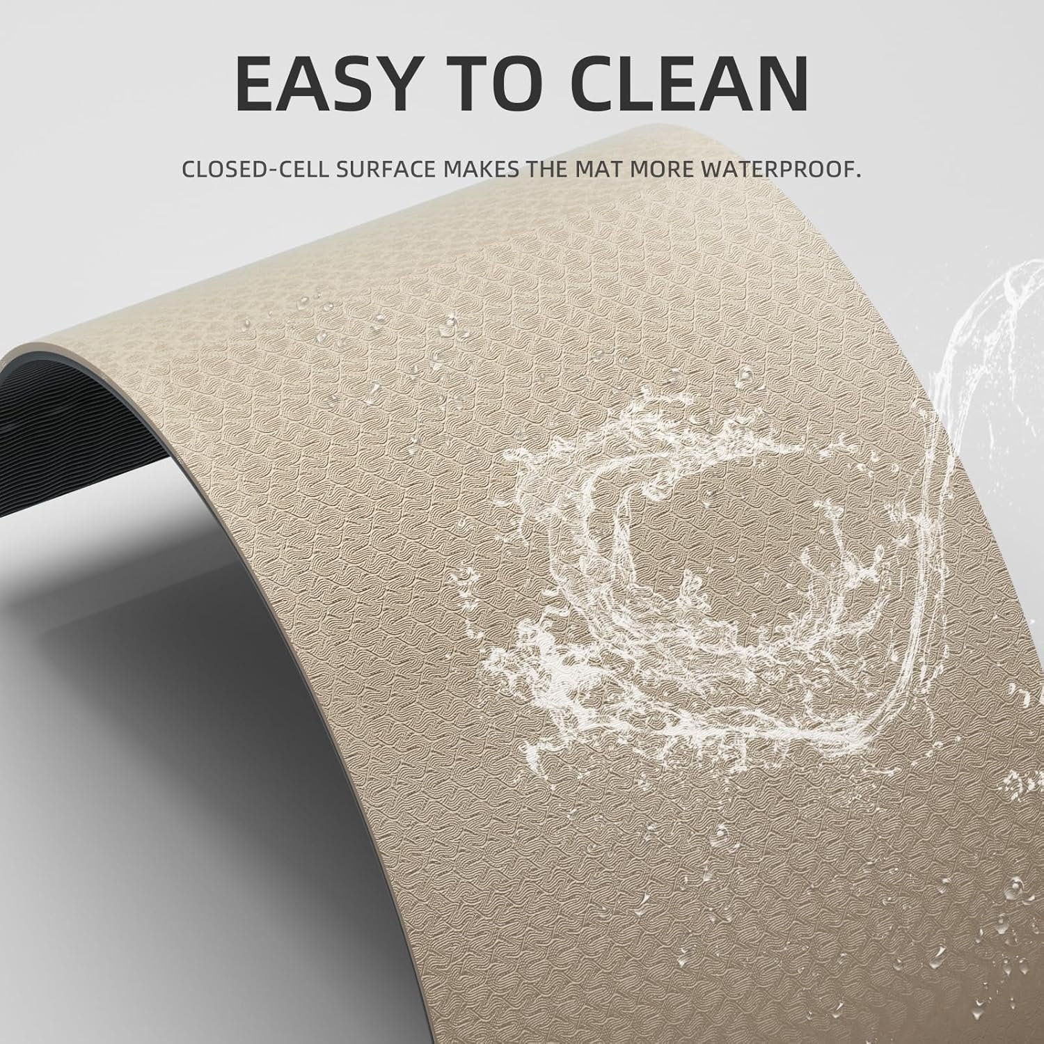 Extra Long & Wide Yoga Mat for Tall Men & Women,76''x32.6''x7mm - High Density TPE Non-Slip Both Sides, Lightweight 1.1kg with Superior Cushioning for gymnastics, Pilates, Home, Workout - Image 6