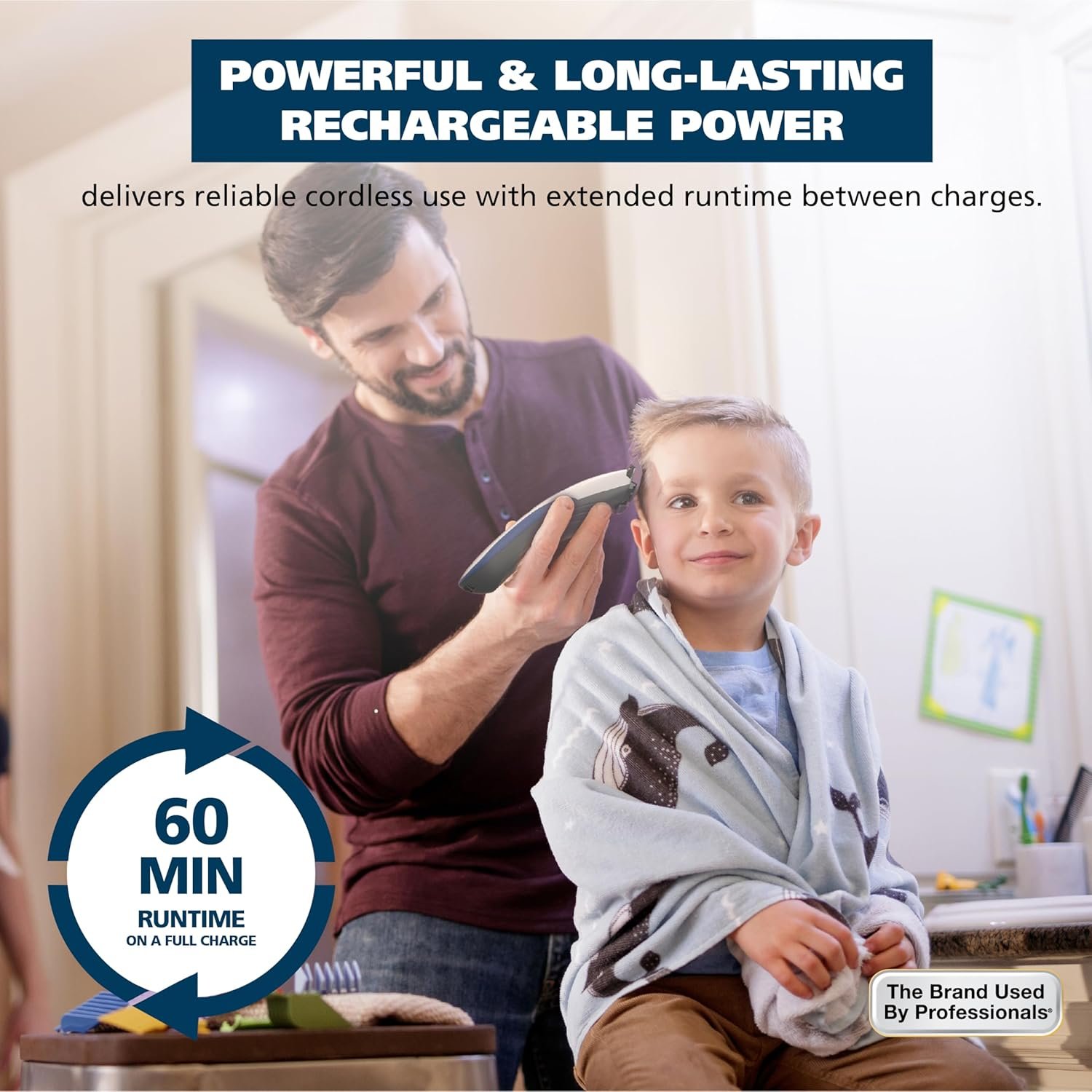 Wahl Color Pro Cordless Rechargeable Hair Clipper & Trimmer – Easy Color-Coded Guide Combs - for Men, Women, & Children – Model 9649P - Image 7