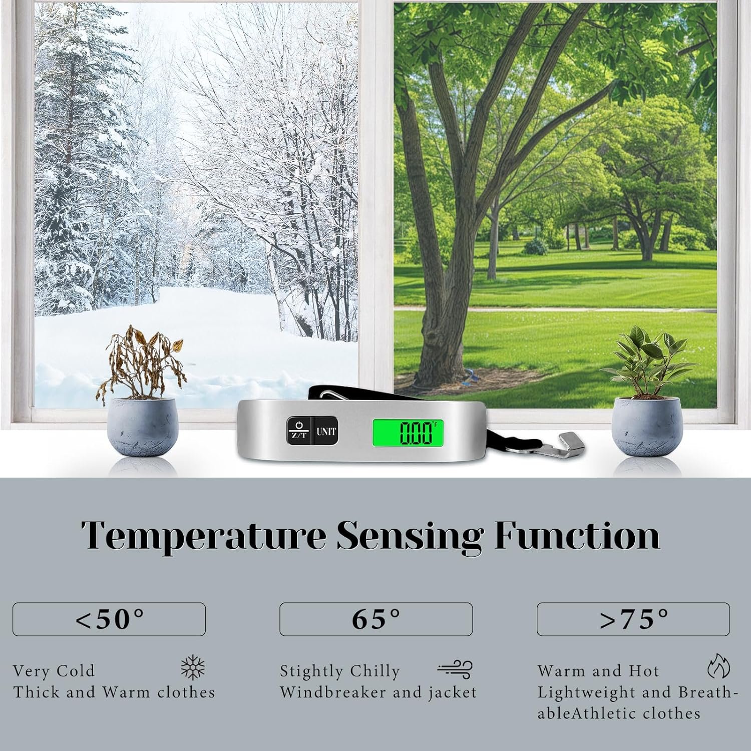 Luggage Scale, 110lb Luggage Weight Scale with 4 Unit Switching Functions&LED Display, Luggage Scale Travel Digital for Weighing Luggage, Backpacks, Packages and Markets - Image 8