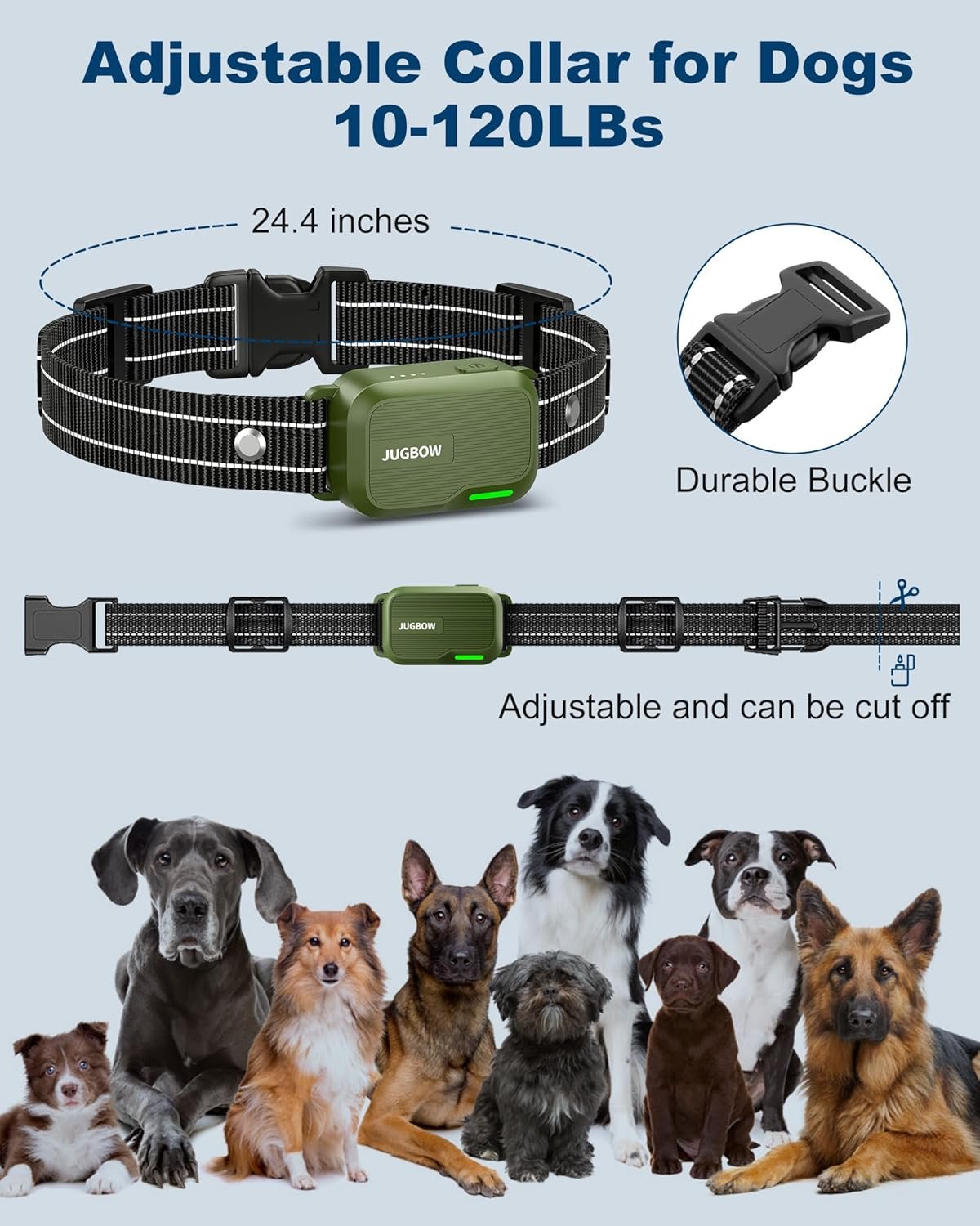 Jugbow Dog Shock Collar - 4200FT Dog Training Collar with Remote Innovative IPX7 Waterproof with 4 Training Modes, Rechargeable E-Collar for All Breeds - Image 6