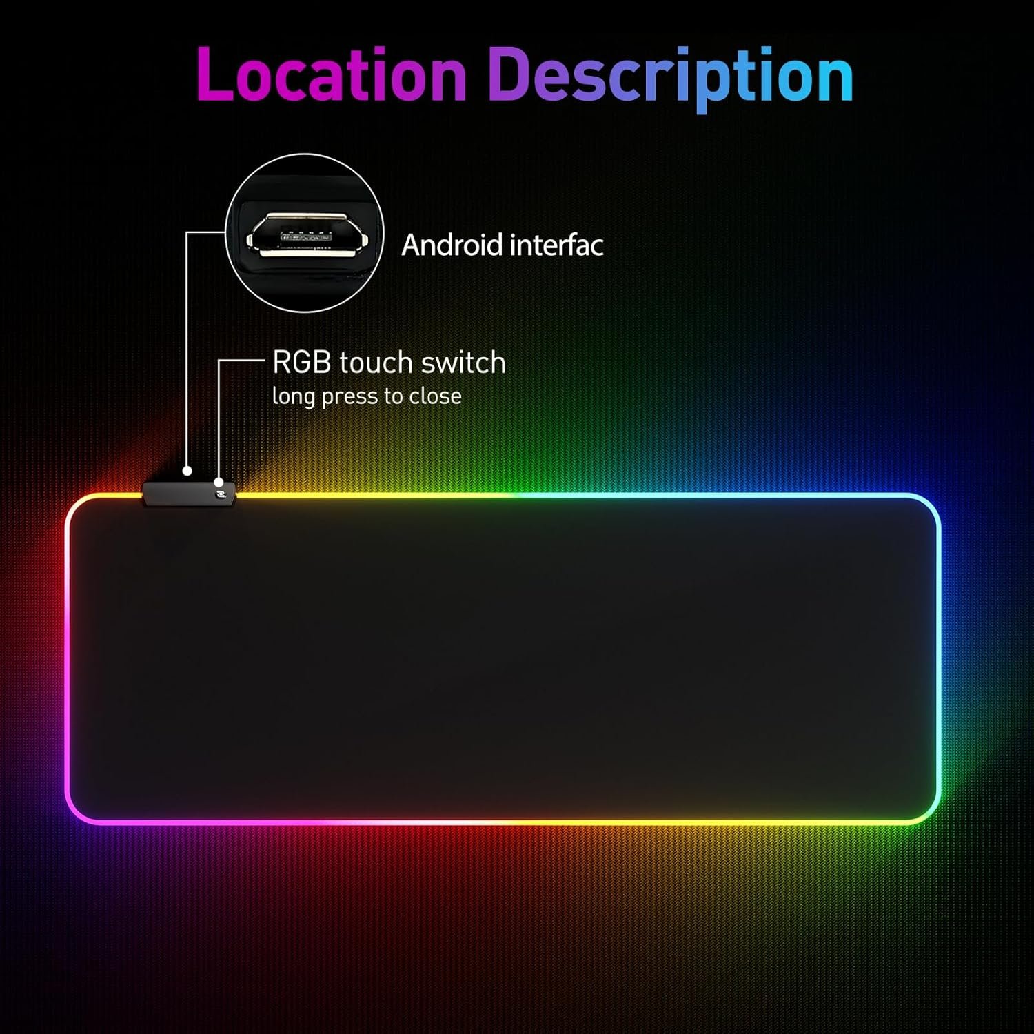 RGB Mousepad Led Mouse Pad, Large Mouse Pad,Led and Big Mouse mat - Image 4