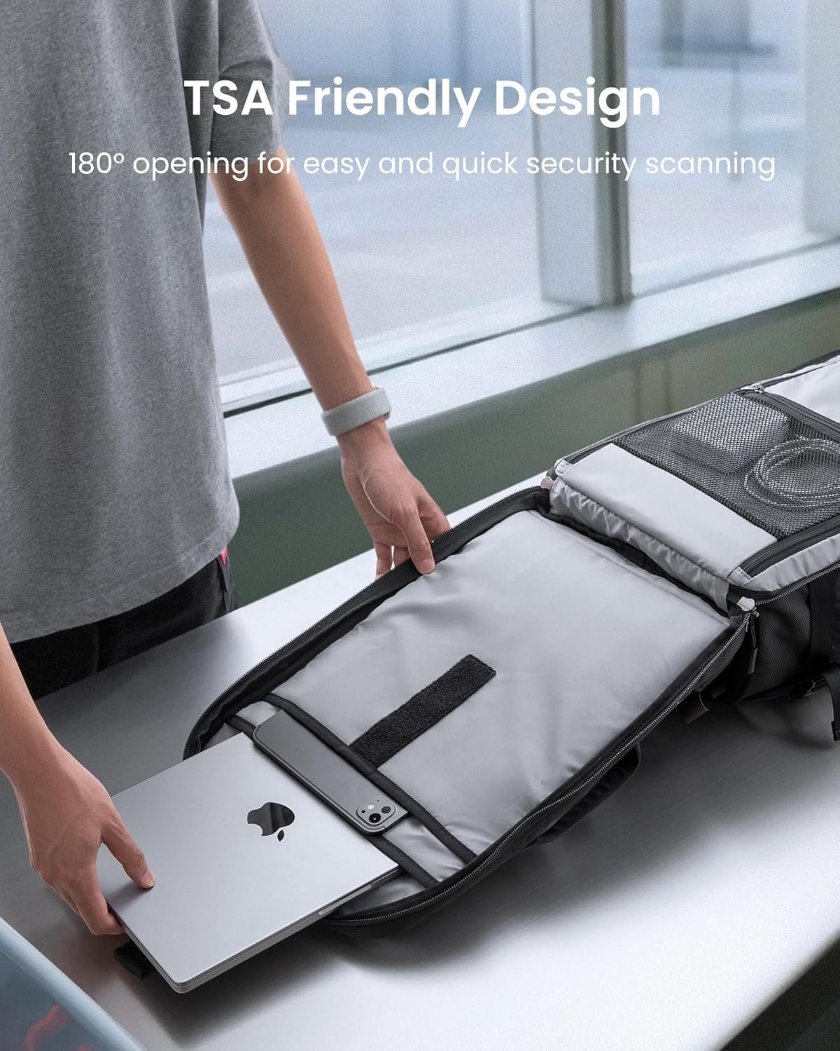 tomtoc Travel Backpack 28L, TSA Friendly Flight Approved Carry-on Luggage, Personal Item Travel Bag, Water-resistant Lightweight Business Rucksack, Durable Bag Fits 16 Inch Laptop - Image 6