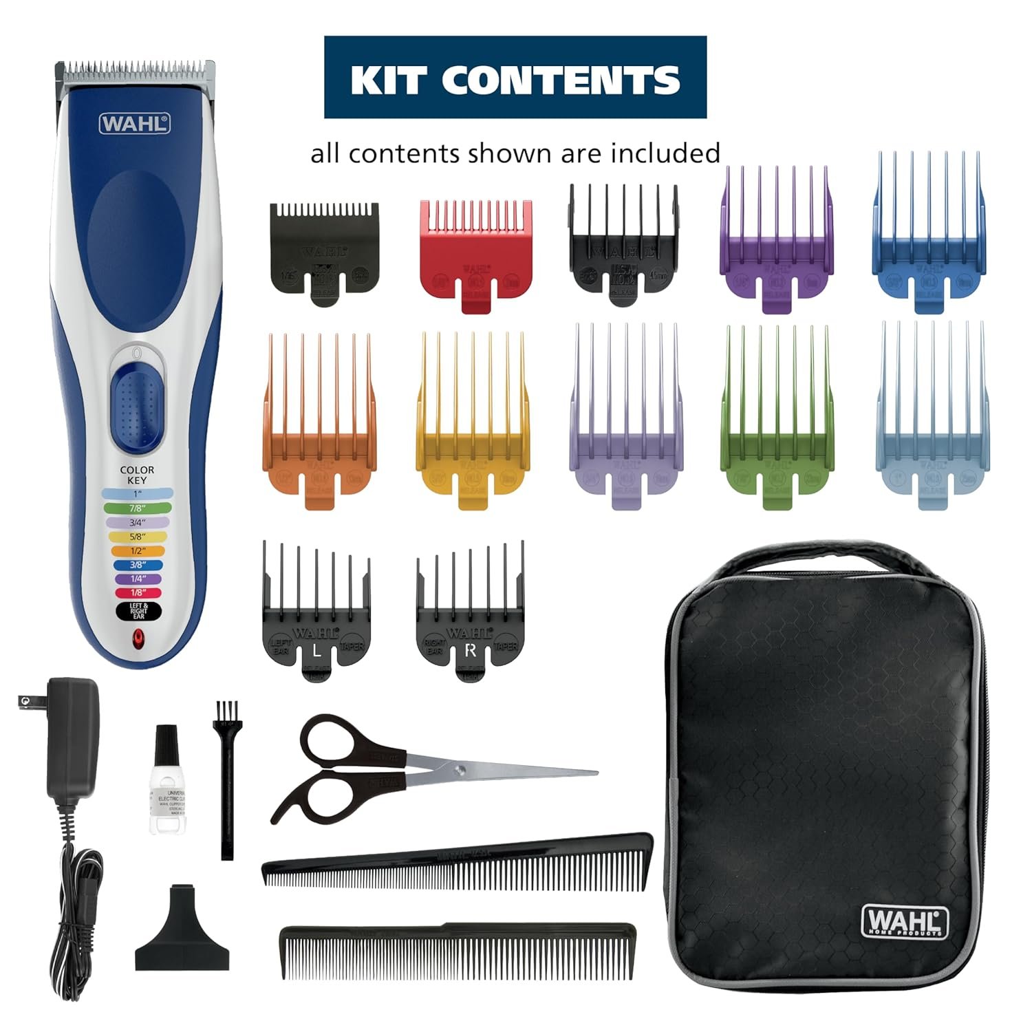 Wahl Color Pro Cordless Rechargeable Hair Clipper & Trimmer – Easy Color-Coded Guide Combs - for Men, Women, & Children – Model 9649P - Image 9