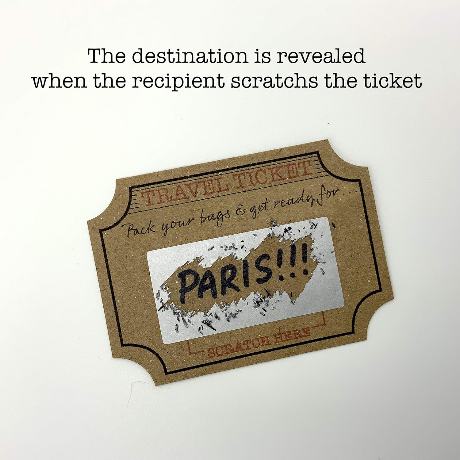 DIY Surprise Mini Suitcase & Mini Travel Ticket Scratch & Reveal Card Gift bundle (DIY). Perfect for Valentines, vacations, birthday, family trips away! - Image 5