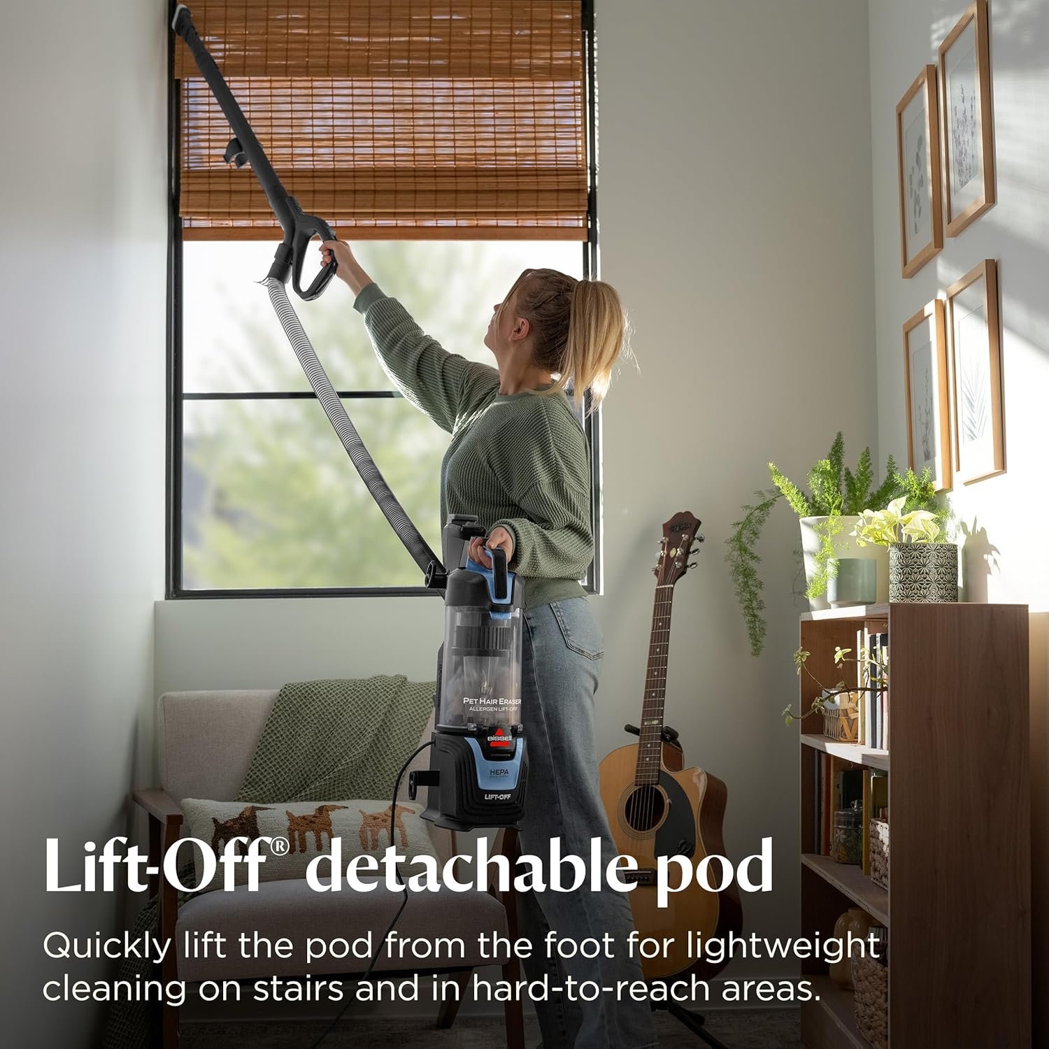 Bissell Pet Hair Eraser Allergen Lift-Off with Powerful Suction, HEPA, Tangle-Free Brush Roll, 39883 - Image 3